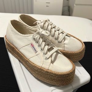 Superga white platform sneaker’s rope